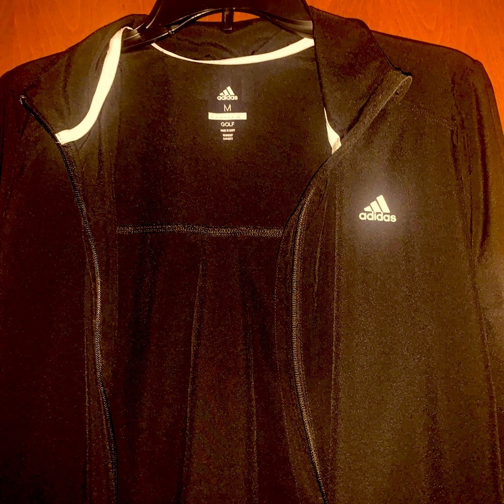 Adidas zip golf windbreaker jacket size M